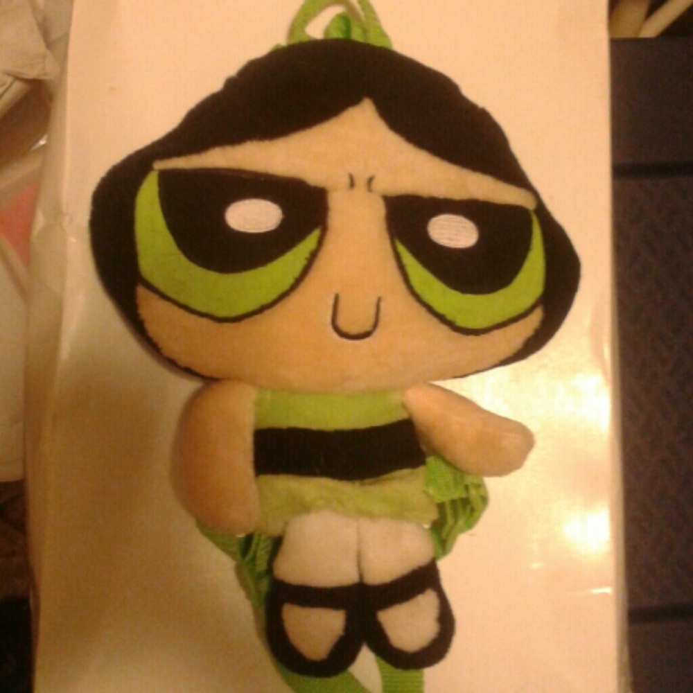 RARE Powerpuff Girls Y2K Vintage Buttercup Backpack Plush - Cartoon Network